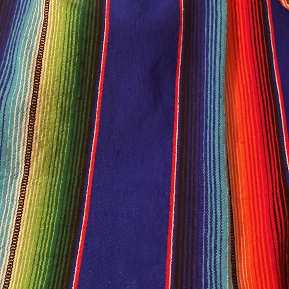 Made in Mexico Colorful Serape Blanket - Picture 5 of 7